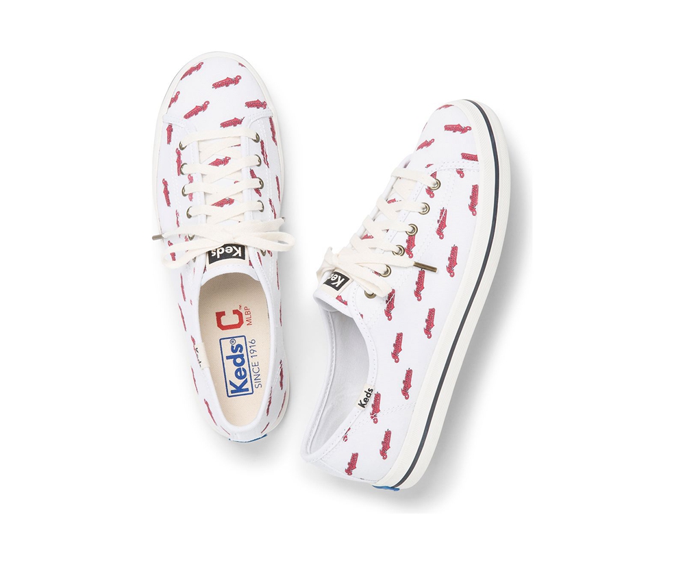 Zapatillas Keds Mujer Blancas/Rojas - Kickstart Mlb® - 471-BZFPXQ